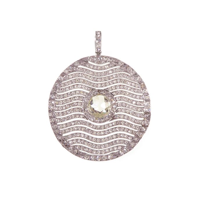   Cartier - Articulated diamond circle pendant by Cartier | MasterArt